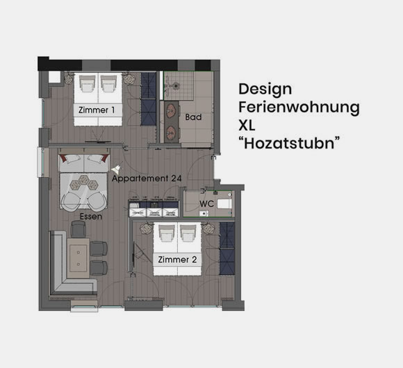Designferienwohnung XL - Hozaitstubn